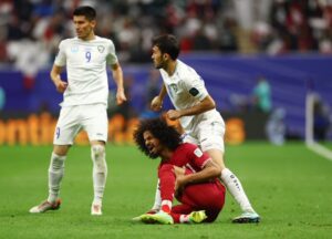 مباراة قطر وأوزباكستان